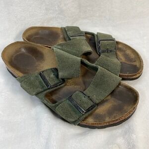 Birkenstock Green Suede Sandals